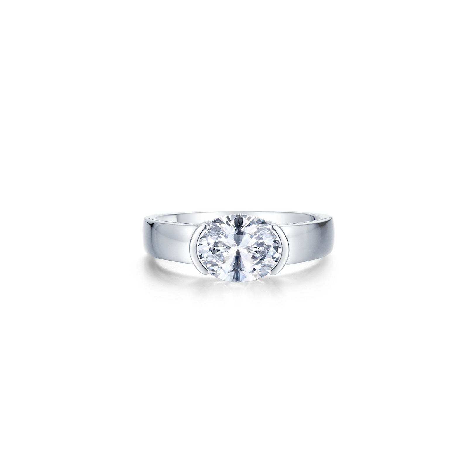1.86 Oval Modernist Solitaire Ring-R2037CLP