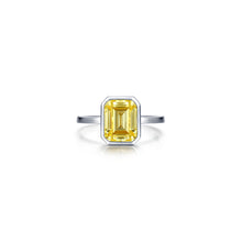 Load image into Gallery viewer, 2.62 CTW Emerald-Cut Bezel-Set Ring-R2038CAP
