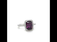 Load and play video in Gallery viewer, 3.85 CTW Halo Cushion-Cut  Engagement Ring-R0545AMP
