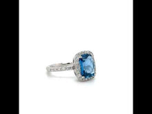 Load and play video in Gallery viewer, 3.85 CTW Halo Cushion-Cut  Engagement Ring-R0545BTP
