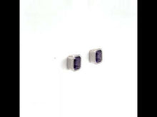 Load and play video in Gallery viewer, February Birthstone Solitaire Stud Earrings-BE008AMP
