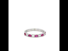 Load and play video in Gallery viewer, Baguette Half-Eternity Band-R0537CRP
