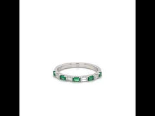 Load and play video in Gallery viewer, Baguette Half-Eternity Band-R0537CEP
