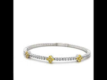 Load and play video in Gallery viewer, 2.45 CTW Station Flexible Tennis Bracelet-B0201CAP
