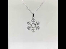 Load and play video in Gallery viewer, 0.3 CTW Snowflake Necklace-P2018CLP
