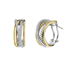 Load image into Gallery viewer, Two-tone Crossover Earrings-7E013CLT
