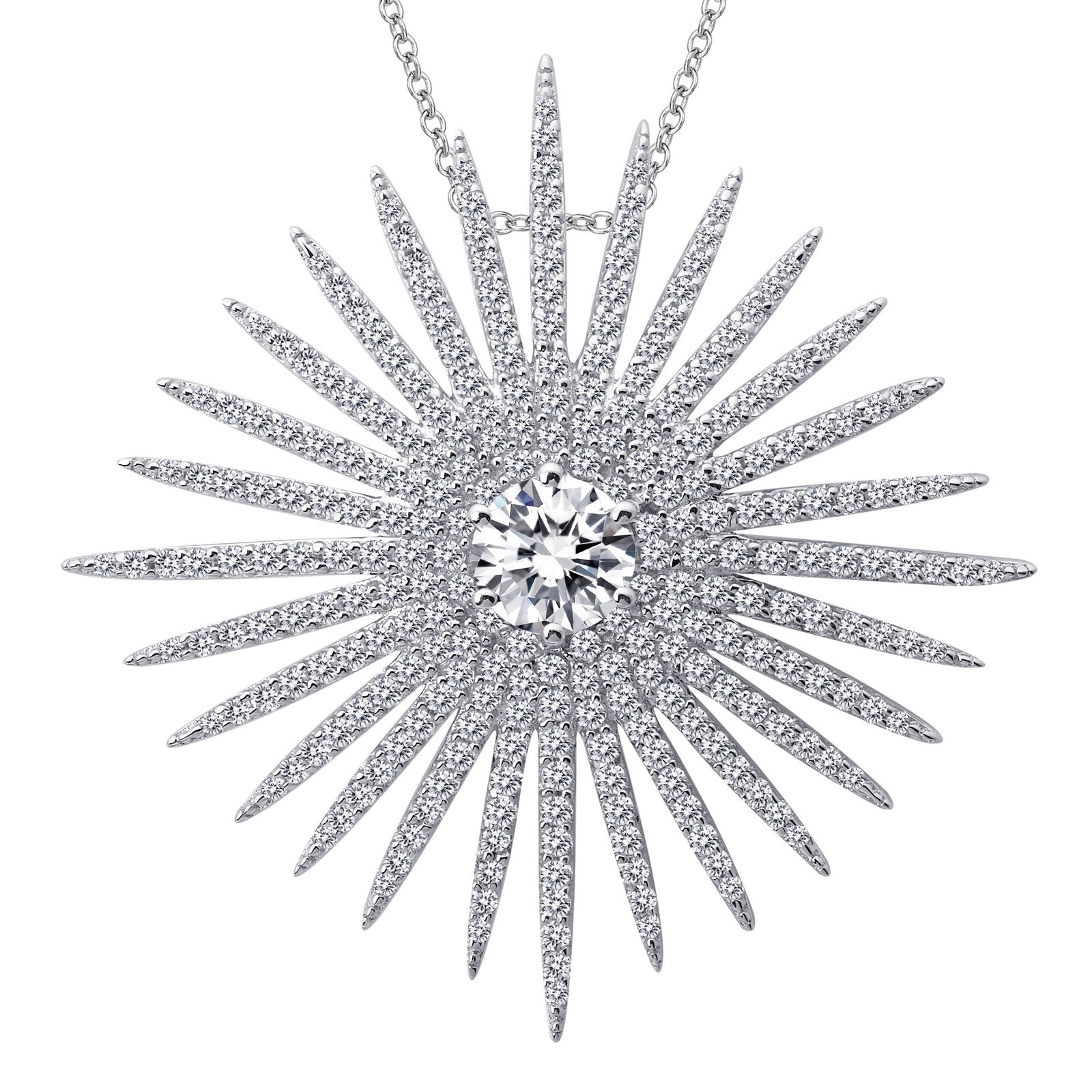 Sunburst Pendant Necklace-7P003CLP