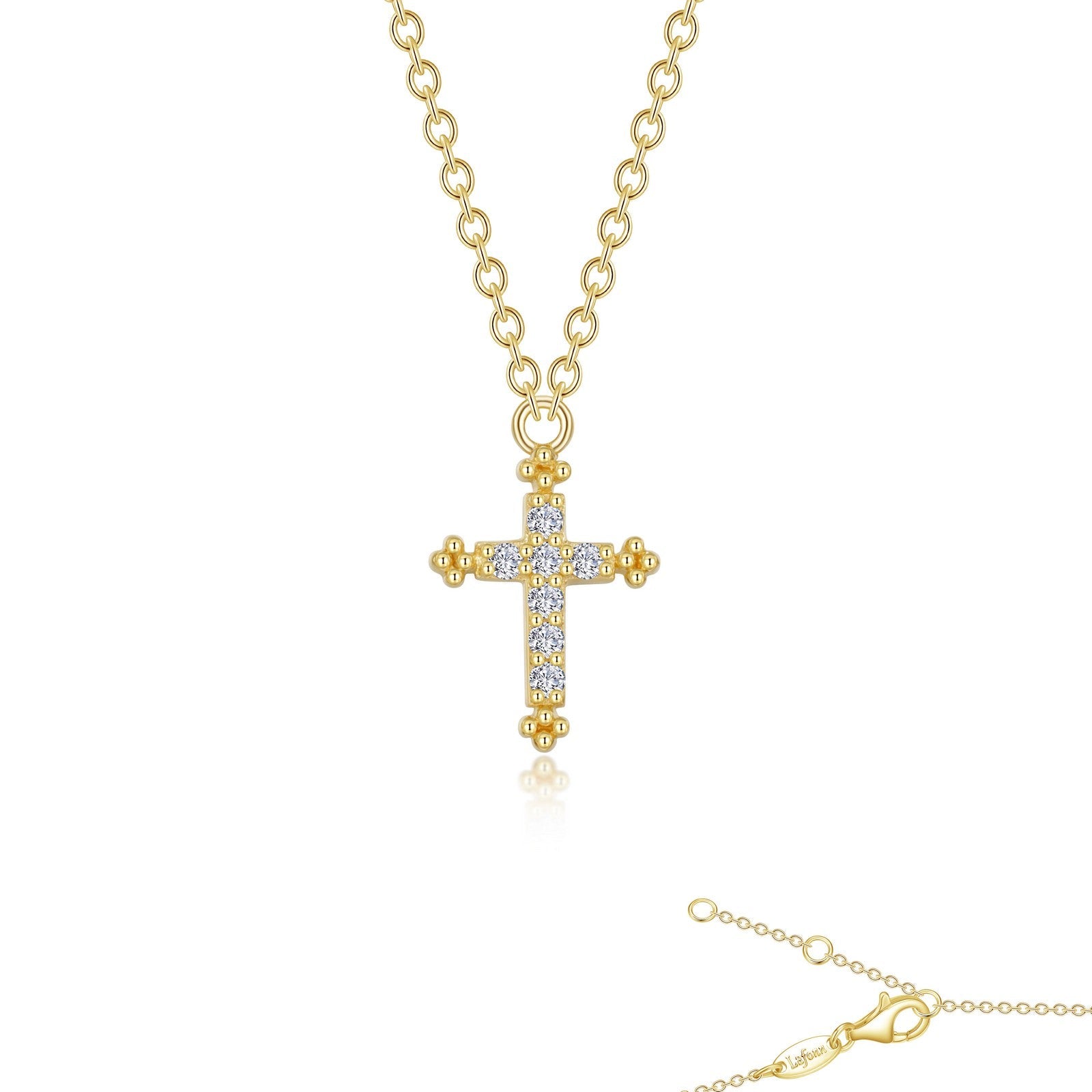 0.07 CTW Cross Necklace-9N023CLG
