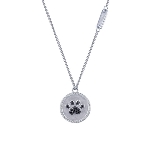 Paw Print Disc Necklace-9N027CBP
