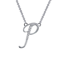 Load image into Gallery viewer, Letter P Pendant Necklace-9N069CLP
