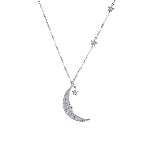 Moon & Star Necklace-9N079CLP