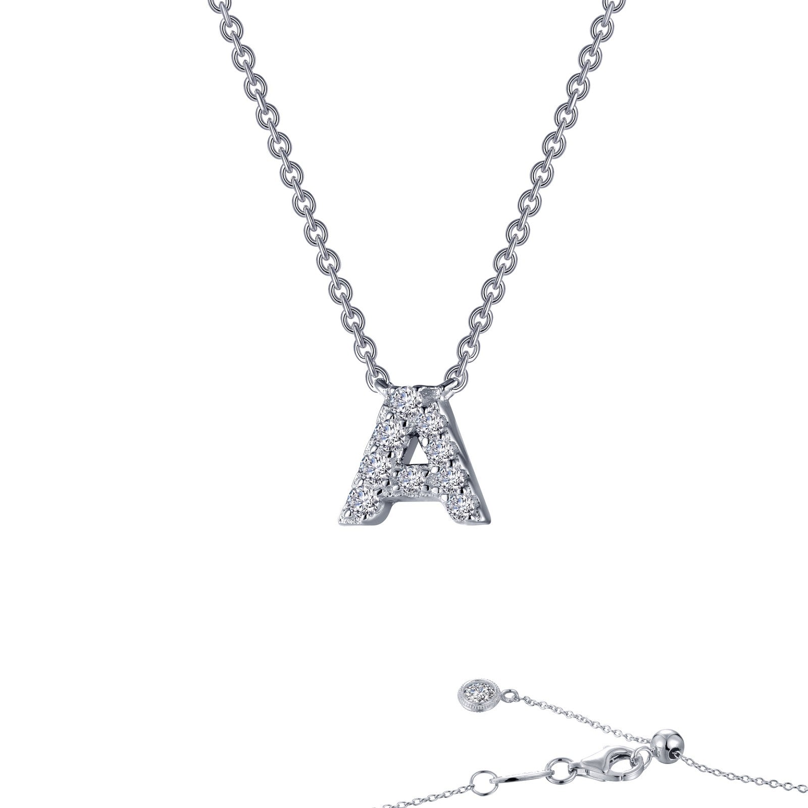 Letter A Pendant Necklace-9N081CLP