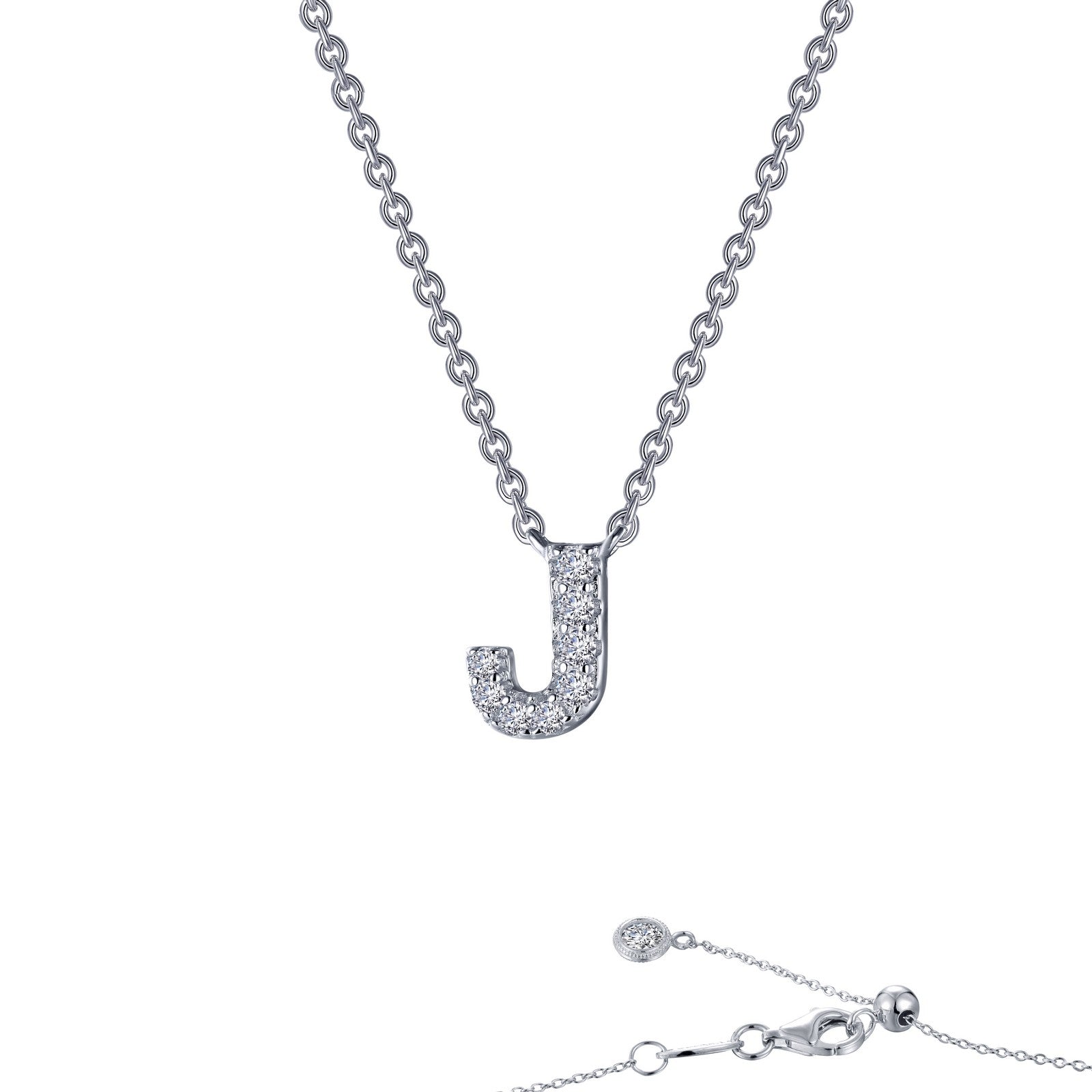 Letter J Pendant Necklace-9N090CLP