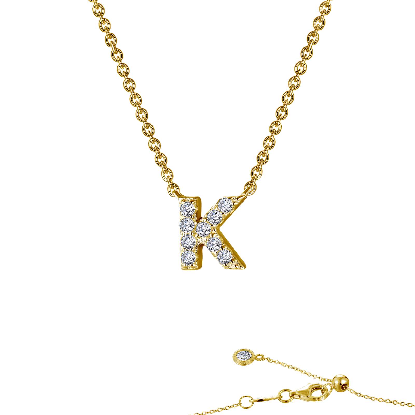 Letter K Pendant Necklace-9N091CLG
