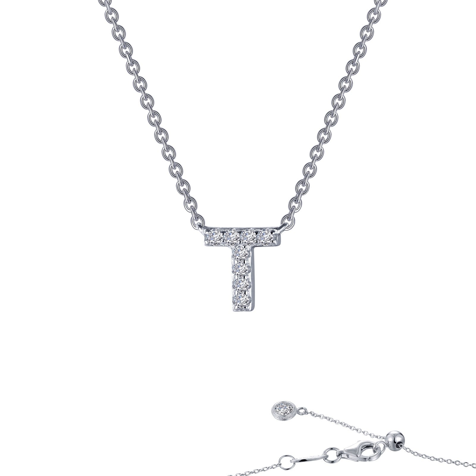 Letter T Pendant Necklace-9N100CLP