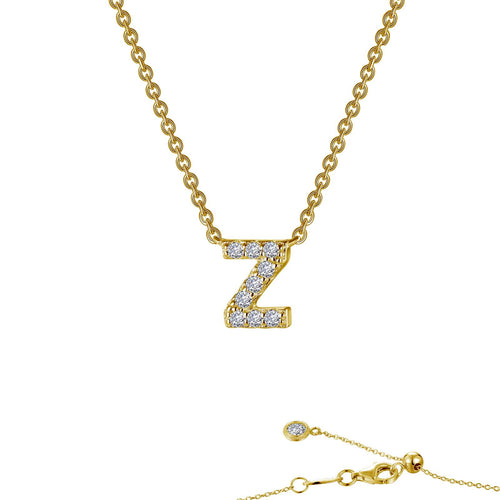 Letter Z Pendant Necklace-9N106CLG