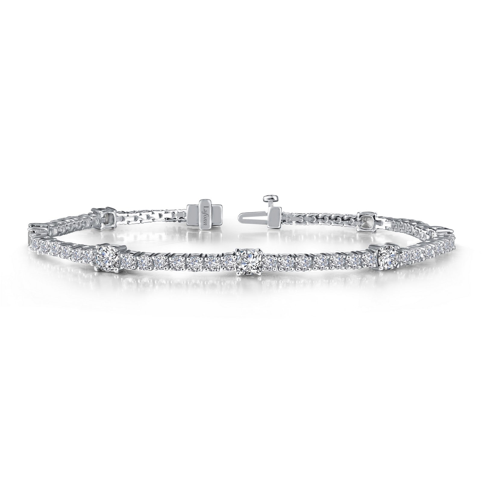 5.82 CTW Classic Station Link Bracelet-B0043CLP