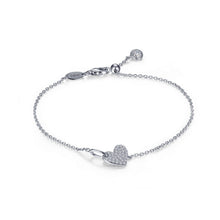 Load image into Gallery viewer, 0.6 CTW Adjustable Heart Chain Bracelet-B0135CLP
