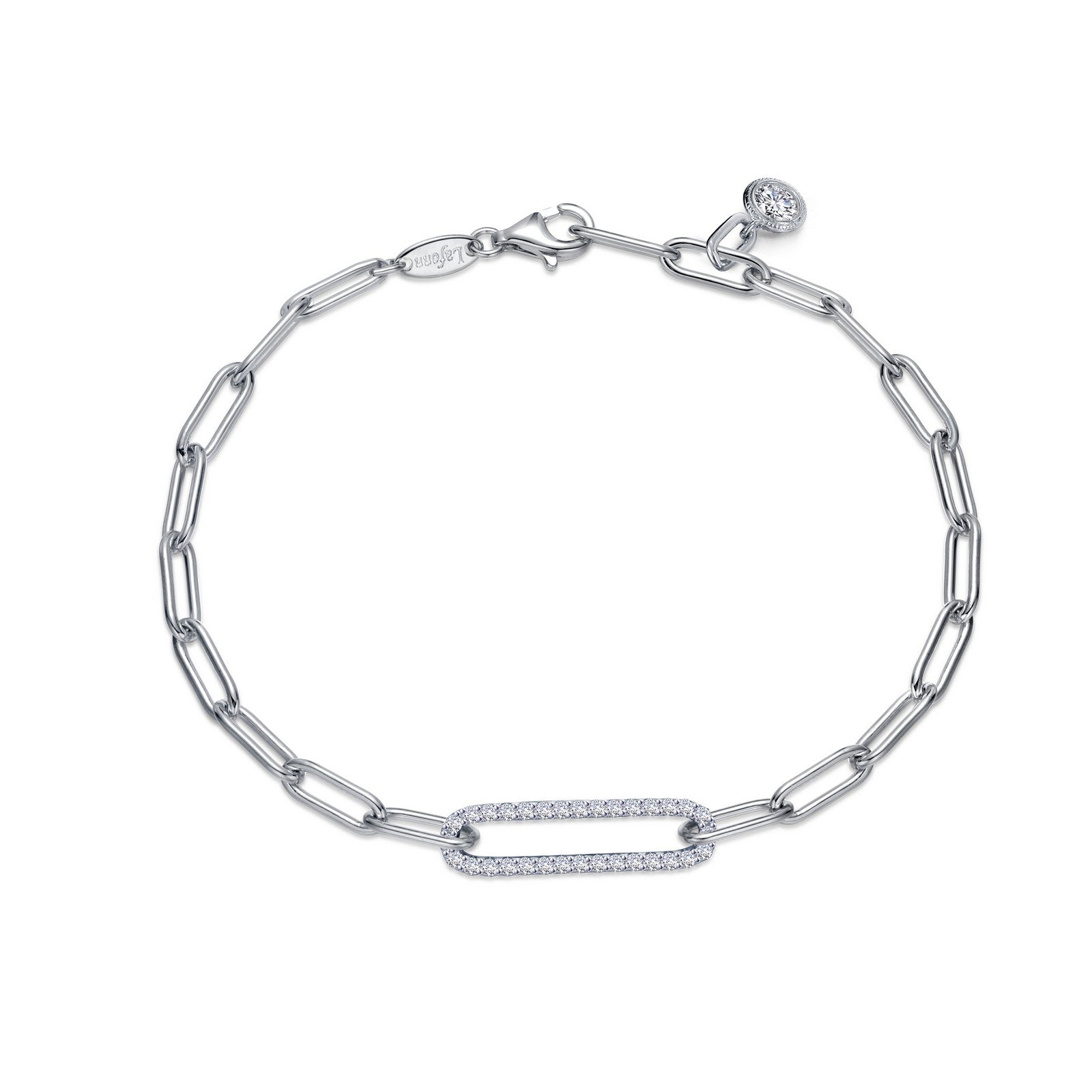 0.57 CTW 2-Tone Paperclip Bracelet – Lafonn