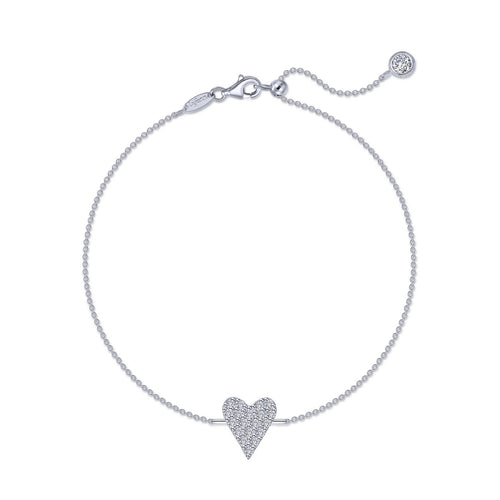 Pave Heart Bracelet-B0188CLP