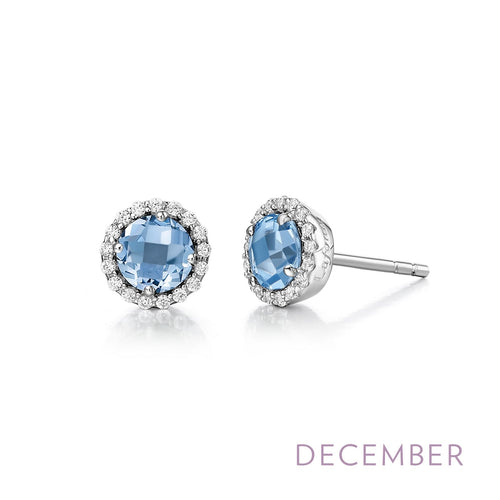 December Birthstone Earrings-BE001BTP