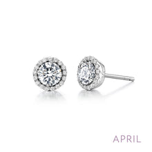 Load image into Gallery viewer, April Birthstone Earrings-BE001DAP
