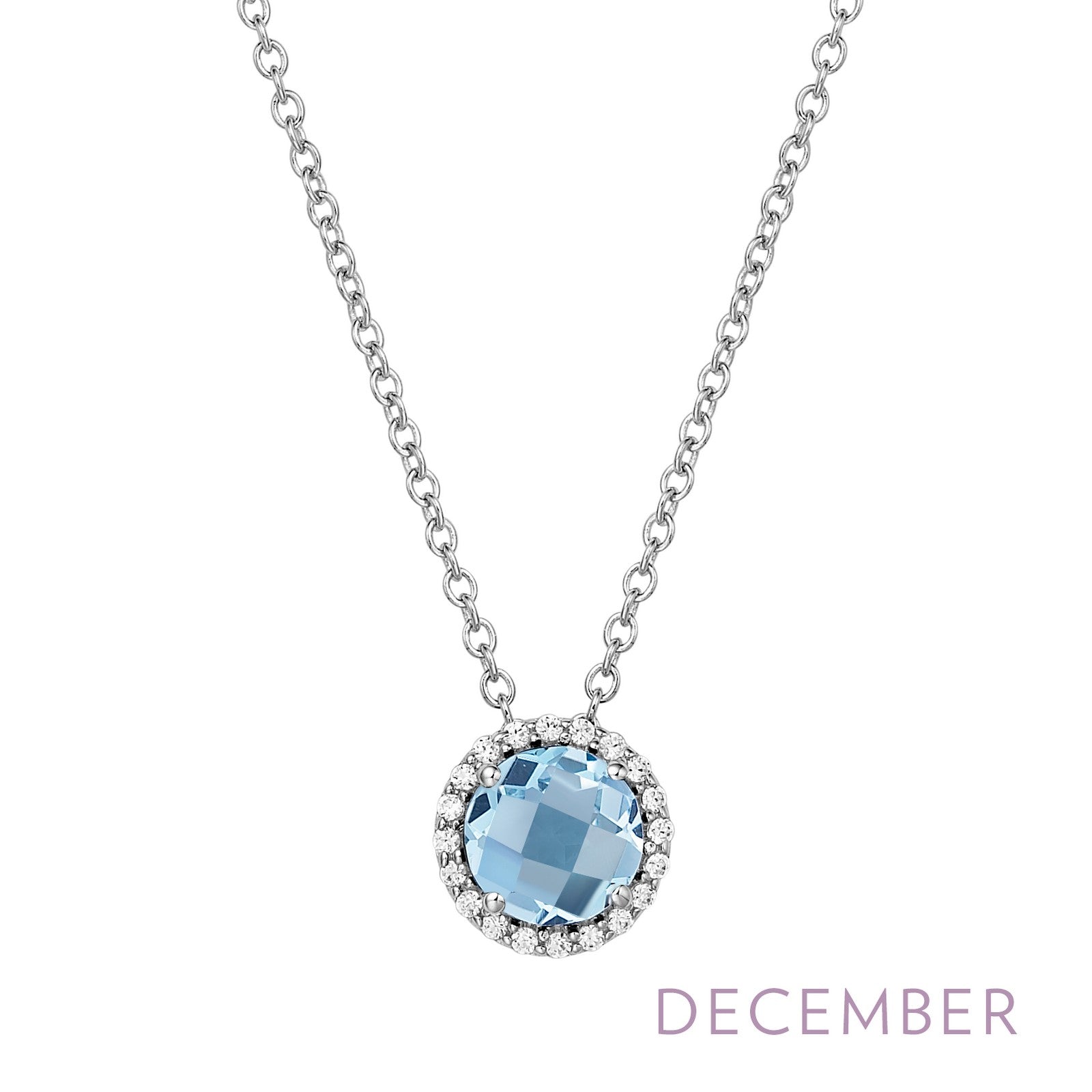 December Birthstone Necklace-BN001BTP