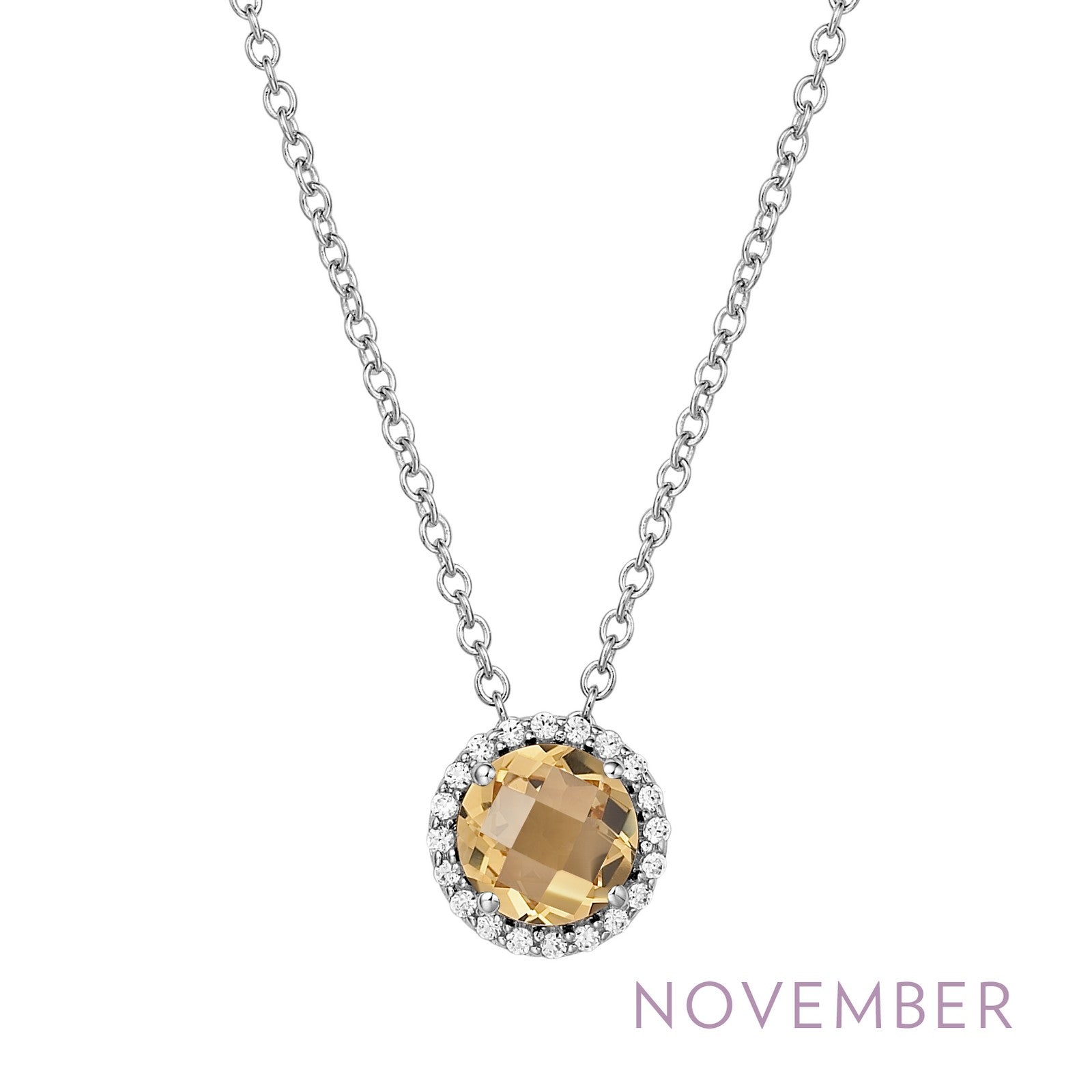 November Birthstone Necklace-BN001CTP