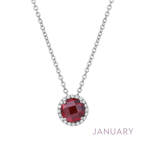 January Birthstone Necklace-BN001GNP