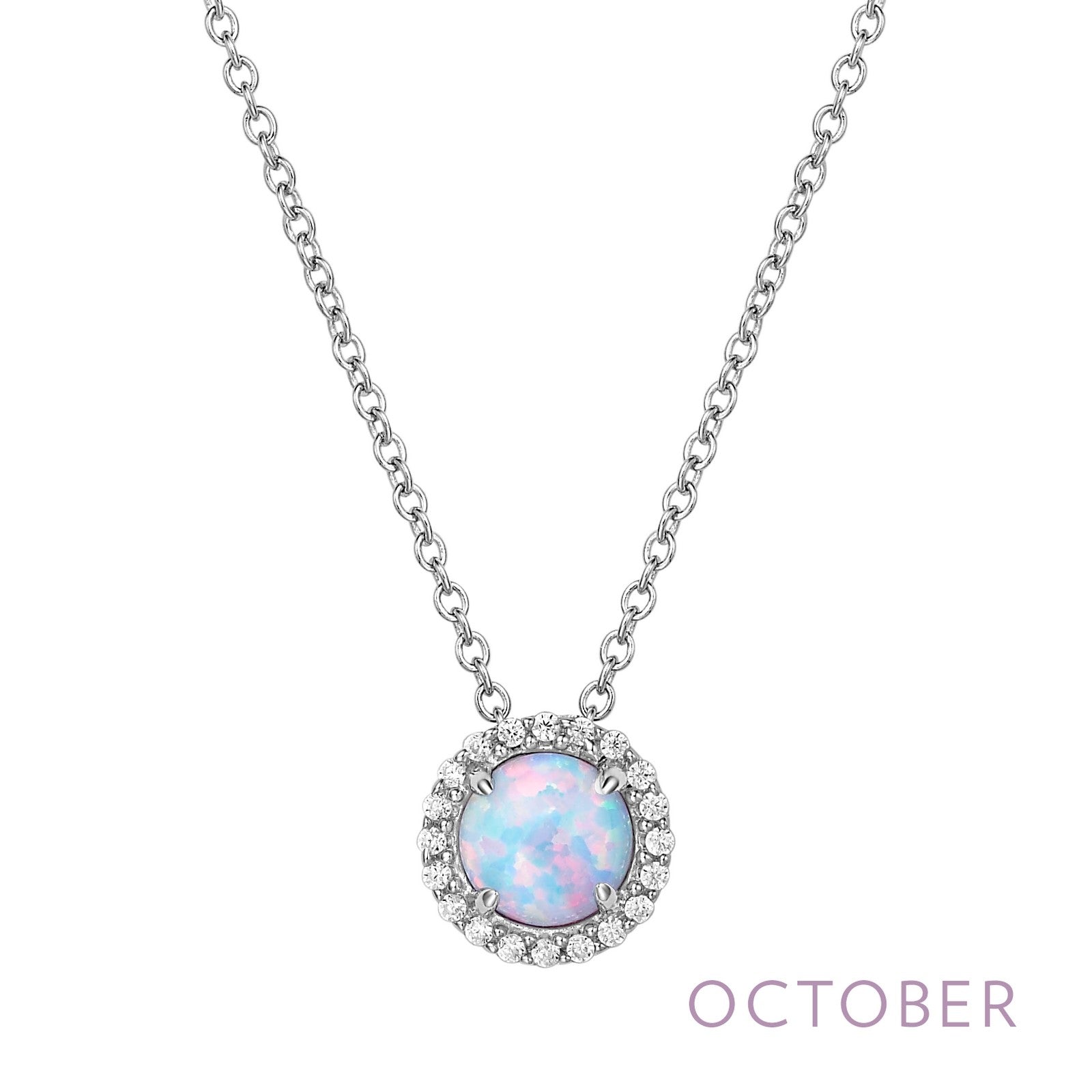 October Birthstone Necklace-BN001OPP