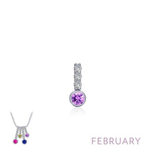 Load image into Gallery viewer, February Birthstone Love Pendant-BP002AMP
