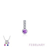 February - Amethyst/Silver