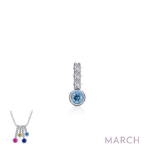 Load image into Gallery viewer, March Birthstone Love Pendant-BP002AQP
