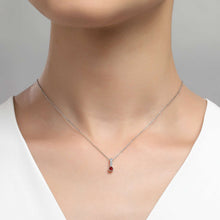 Load image into Gallery viewer, January Birthstone Love Pendant-BP002GNP
