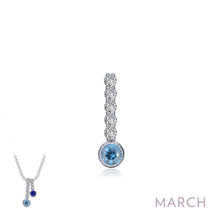 Load image into Gallery viewer, March Birthstone Love Pendant-BP003AQP
