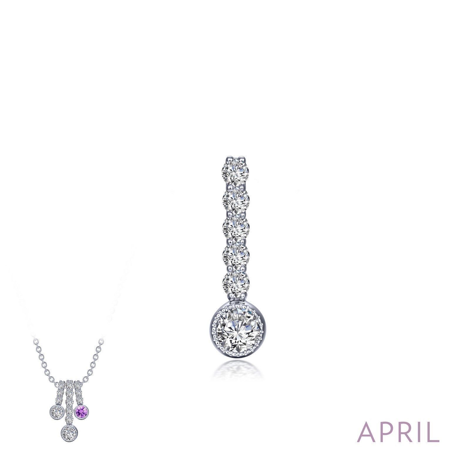 April Birthstone Love Pendant-BP003DAP