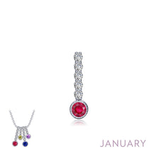 Load image into Gallery viewer, January Birthstone Love Pendant-BP003GNP
