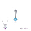 December - Blue Topaz/Silver