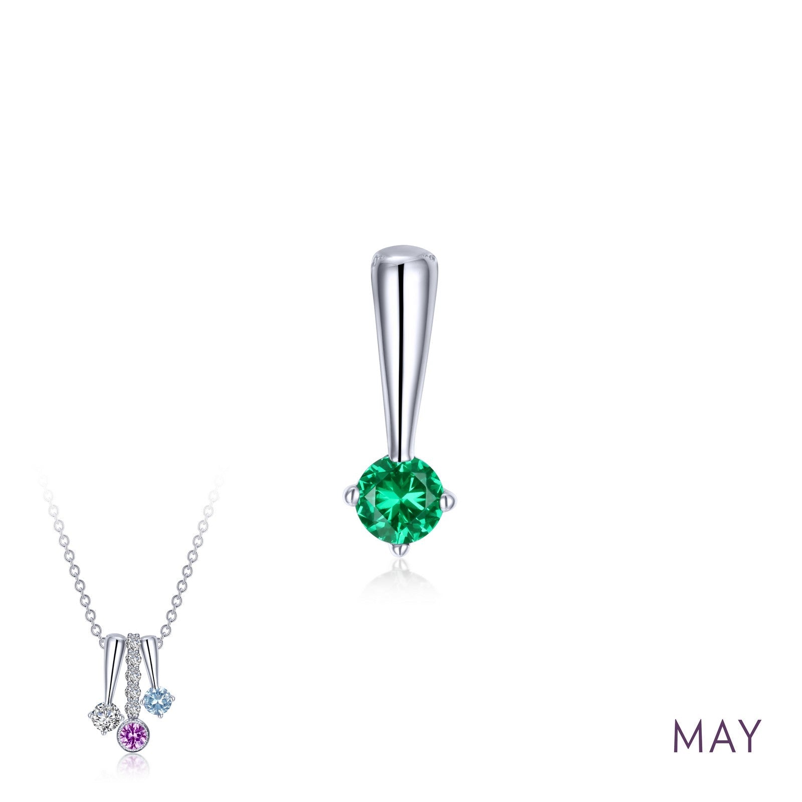 May Birthstone Love Pendant-BP004EMP