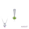 August - Peridot/Silver