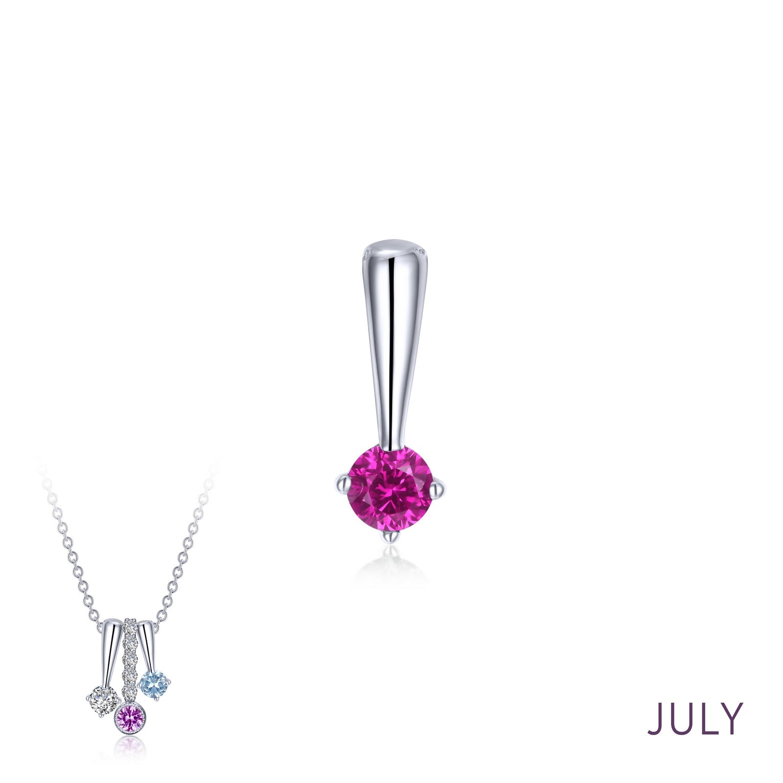 July Birthstone Love Pendant-BP004RBP