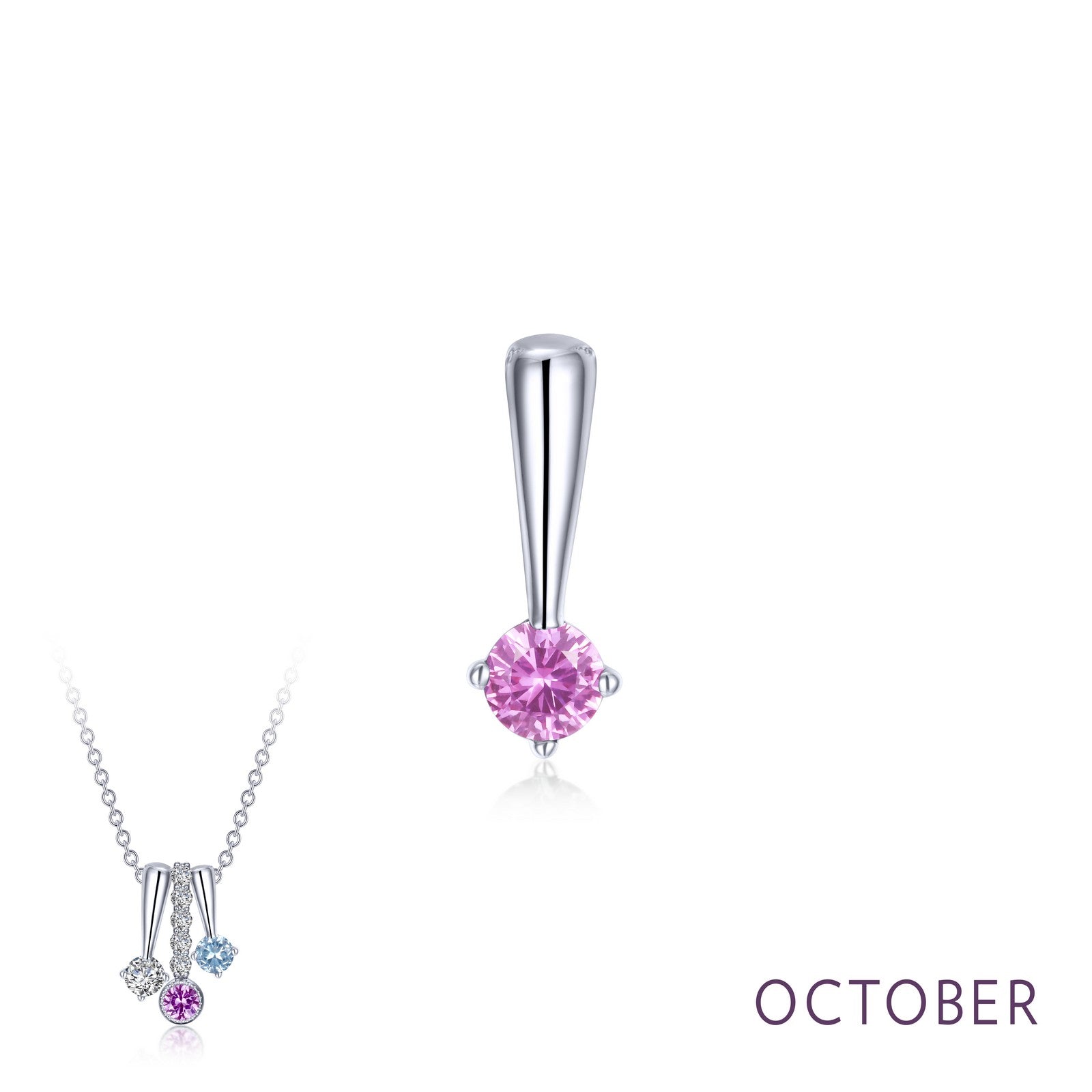 October Birthstone Love Pendant-BP004TMP
