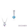 December - Blue Topaz/Silver