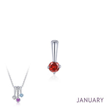 Load image into Gallery viewer, January Birthstone Love Pendant-BP005GNP
