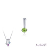 August - Peridot/Silver