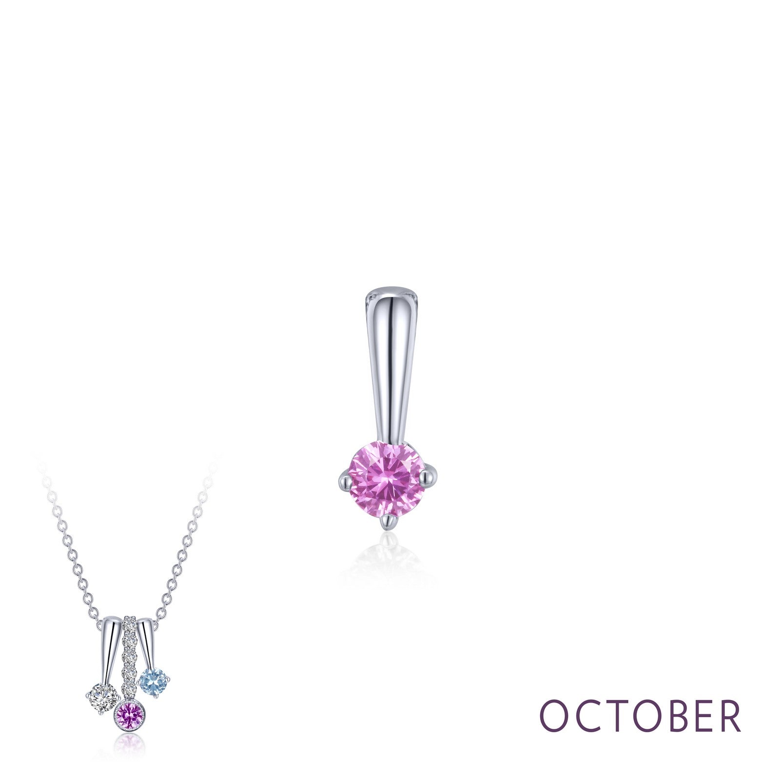 October Birthstone Love Pendant-BP005TMP