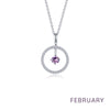 February - Amethyst/Silver