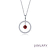 January - Garnet/Silver