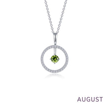 Load image into Gallery viewer, August Birthstone Reversible Open Circle Necklace-BP008PDP
