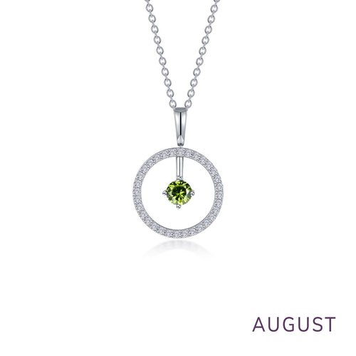August Birthstone Reversible Open Circle Necklace-BP008PDP